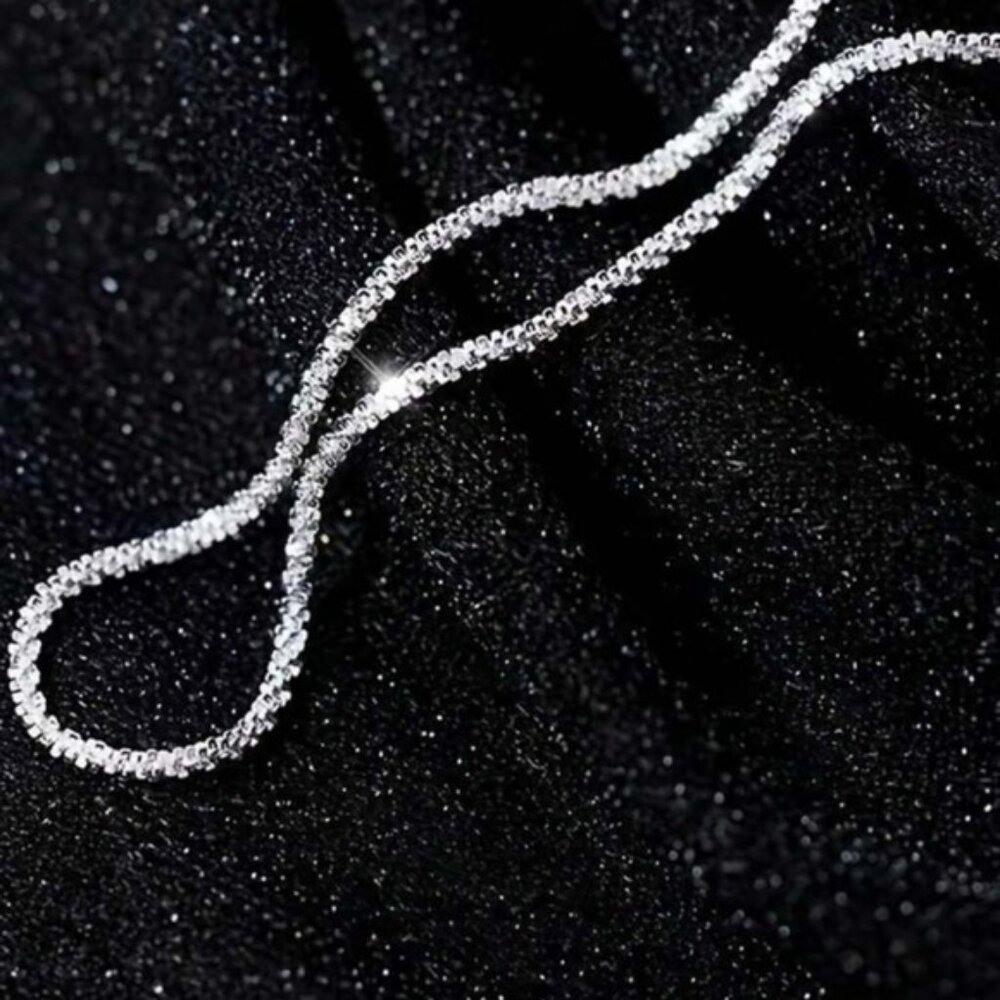 2pcs/set Simple Shiny Silver Anklet For Women, Great For Dates, Holidays - Picture 3 of 5
